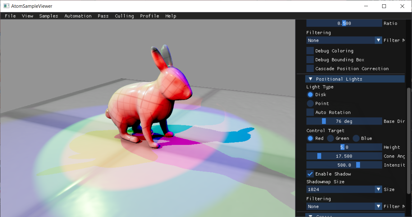An image of the Shadow sample in the Atom Sample Viewer.