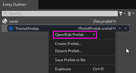 Edit a prefab in focus mode.