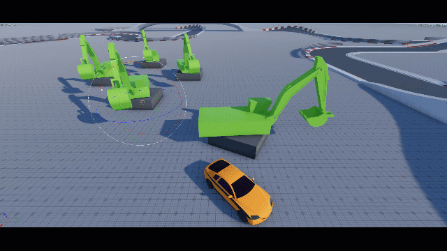 Move entities as a group in relation to the reference space in O3DE.