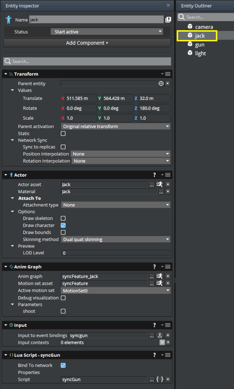 The components for the robot entity.