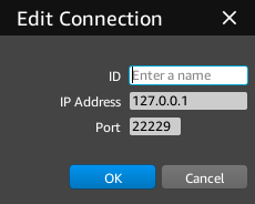 Connection edit dialog