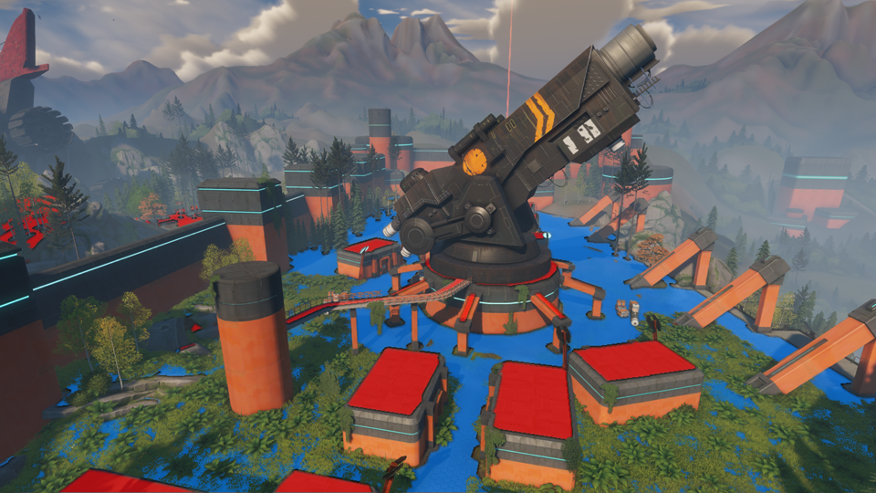 Example Navigation Seed component with red and blue chunks.