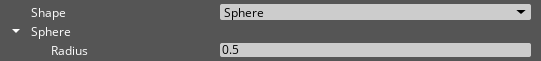 PhysX Collider component interface, Sphere.