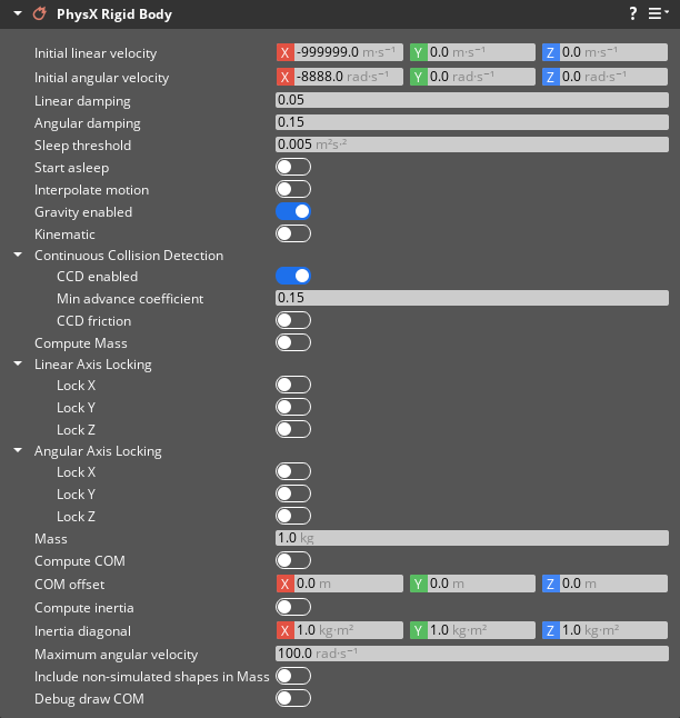 PhysX Rigid Body component interface.