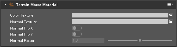 Terrain Surface Materials List component properties