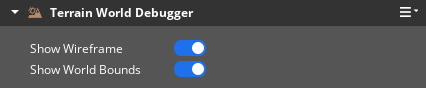 Terrain World Debugger component interface.