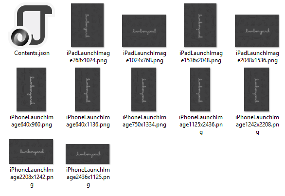Default iOS splashscreens.