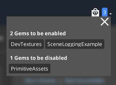 Gems to enable or disable during Gem configuration.