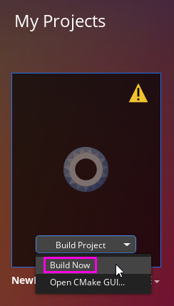 Choose Build Project